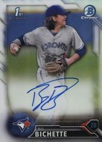 2016 Bowman Draft Chrome Draft Picks Autographs #CDABOB Bo Bichette Refractor Baseball Card