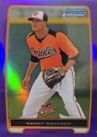 2012 Bowman Chrome Prospects #BCP217 Manny Machado Purple Refractor Baseball Card