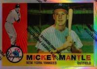 1996 Topps Mantle Finest #10 1960 Topps Reprint Refractor w/ Coating Baseball Card