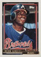 1992 Topps Gold #645 Deion Sanders Winner Baseball Card