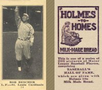 1916 Holmes for Homes Bread #14 Bob Bescher Baseball Card