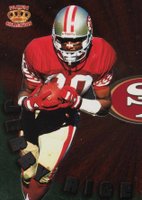 1996 Pacific Dynagon Dynamic Duos #DD-2 Jerry Rice Football Card