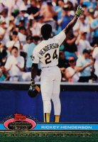 1991 Stadium Club Charter Member # Rickey Henderson A.L. MVP Baseball Card