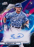 2022 Topps Cosmic Chrome Autographs #BW Bobby Witt Jr. Black Eclipse Refractor Baseball Card
