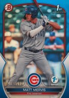 2023 Bowman 1st Edition #BPPF74 Matt Mervis Blue Foil Baseball Card