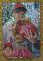 2023 Topps Chrome #17 Shohei Ohtani SP-Gold Speckle Refractor Baseball Card
