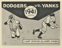 1967 Laughlin World Series #38 1941- Yankees Vs. Dodgers Baseball Card