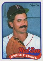 1989 O-Pee-Chee #205 Dwight Evans Baseball Card
