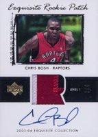 2003 Upper Deck Exquisite Collection #75 Chris Bosh Autograph Patch-Parallel Basketball Card