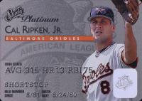 1995 Studio #8 Cal Ripken Jr. Platinum Baseball Card