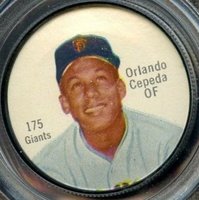1962 Salada-Junket Coin #175 Orlando Cepeda Baseball Card