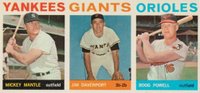 1964 Topps Salesman Panel # Boog Powell/Jim Davenport/Mickey Mantle Mantle Back Baseball Card