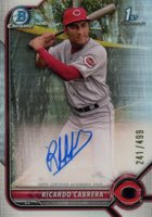 2022 Bowman Chrome Prospect Autographs #CPARCA Ricardo Cabrera Refractor Baseball Card