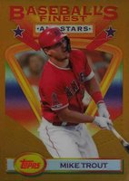 2020 Finest Flashbacks #116 Mike Trout Gold Refractor Baseball Card