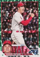 2023 Topps #17 Shohei Ohtani Green Foil Baseball Card