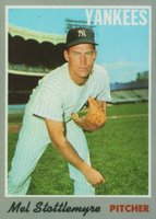 1970 Topps #100 Mel Stottlemyre Baseball Card