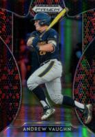 2019 Panini Prizm Draft Picks #95 Andrew Vaughn Red/Black Snakeskin Prizm Baseball Card