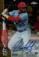 2020 Topps Chrome Rookie Autographs #RARAR Randy Arozarena Gold Refractor Baseball Card