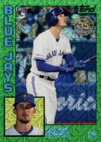 2019 Topps Silver Pack 1984 Chrome Promo  #45 Cavan Biggio Green Refractor Baseball Card