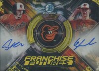2019 Bowman Draft Franchise Futures Dual Autographs #RH Adley Rutschman/Gunnar Henderson Gold Refractor Baseball Card