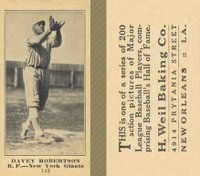 1916 Weil Baking Co. #143 Davey Robertson Baseball Card