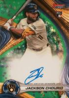 2024 Bowman's Best Best of 2024 Autographs #B24JC Jackson Chourio Green Refractor Baseball Card