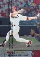 1999 Finest #70 Mark McGwire Refractor w/Coating Baseball Card