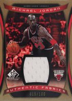 2004 SP Game Used Authentic Fabrics  #AF-MJ Michael Jordan Gold Basketball Card