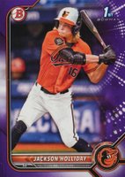 2022 Bowman Draft #BD168 Jackson Holliday Purple Baseball Card