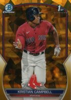 2023 Bowman Draft Sapphire Edition #BDC125 Kristian Campbell Gold Baseball Card