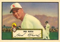 1952 Topps #8b Fred Marsh Black Back Baseball Card
