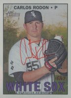 2016 Topps Heritage Real One Autographs #CRO Carlos Rodon Red Ink Baseball Card