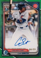 2024 Bowman Draft Chrome Prospect Autographs #CPACS Cam Smith Green Refractor Baseball Card