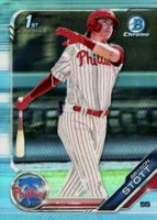 2019 Bowman Draft #BDC79 Bryson Stott Chrome-Sky Blue Refractor Baseball Card