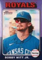 2024 Topps Heritage #404 Bobby Witt Jr. Chrome-Purple Baseball Card