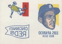 1971 Topps Tattoos Perforated Panel # Luis Aparicio/Action & Pennant Baseball Card