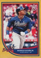 2018 Topps Big League #369 Ronald Acuna Jr. Gold Baseball Card