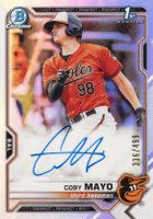2021 Bowman Chrome Prospect Autographs #CPACMA Coby Mayo Refractor Baseball Card