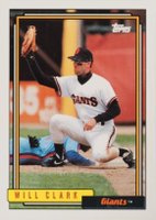 1992 Topps #330 Will Clark Baseball Card