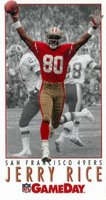 1992 Fleer GameDay #336 Jerry Rice Football Card