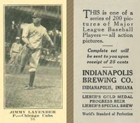 1916 Indianapolis Brewing #98 Jack Lapp Baseball Card
