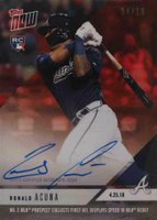 2018 Topps Now  #125E Ronald Acuna Jr. Autograph-Red Baseball Card