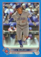 2022 Topps Chrome Update #USC115 Seiya Suzuki Blue Refractor Baseball Card