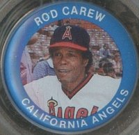 1985 Fun Food Buttons #35 Rod Carew Baseball Card