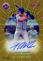 2018 Bowman's Best 1998 Best Performers Autographs #JK Jarred Kelenic Gold Baseball Card