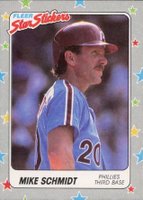 1988 Fleer Star Stickers #111 Mike Schmidt Baseball Card