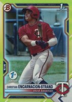 2021 Bowman Draft 1st Edition #BD9 Christian Encarnacion-Strand Yellow Foil Baseball Card