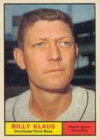 1961 Topps #187 Billy Klaus Baseball Card