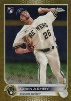 2022 Topps Chrome Logofractor Edition #91 Aaron Ashby Gold Baseball Card