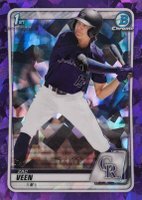 2020 Bowman Draft Chrome Sapphire Edition #BD107 Zac Veen Purple Baseball Card